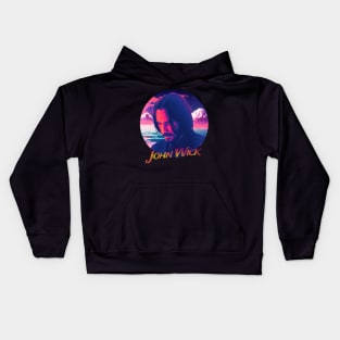 Mr.Wick - vintage sunset Kids Hoodie